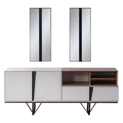 Luxus Anrichte Sideboard Schrank Kommode Holzschrank Holz Weiß - Bild 1 von 4