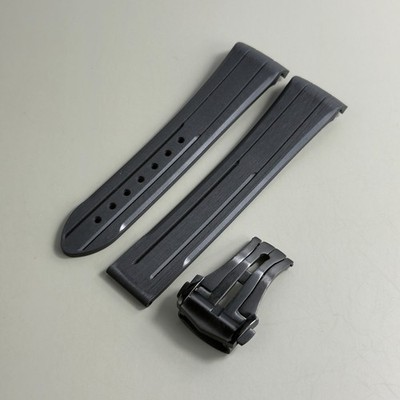 Rubber Watch Strap deployment clasp for Omega Speedmaster Dark Side of the Moon