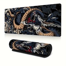 40 90cm Large Dragon-Themed Gaming Mouse Pad - Stitched Non-Slip Rubber Base, In