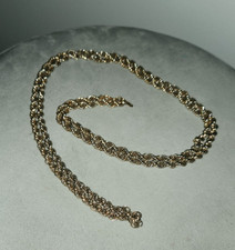 Vintage Monet Gold Tone Rope Chain Necklace Runway Statement 604
