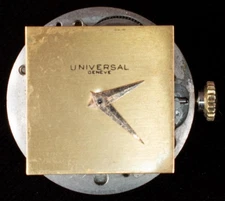 UNIVERSAL GENEVE 17 Jewel Cal 332 Gold Dial No Markers