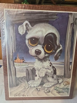 Vintage 1960's Pity Puppy Pity Kitty Big Eyes Pictures By Gig