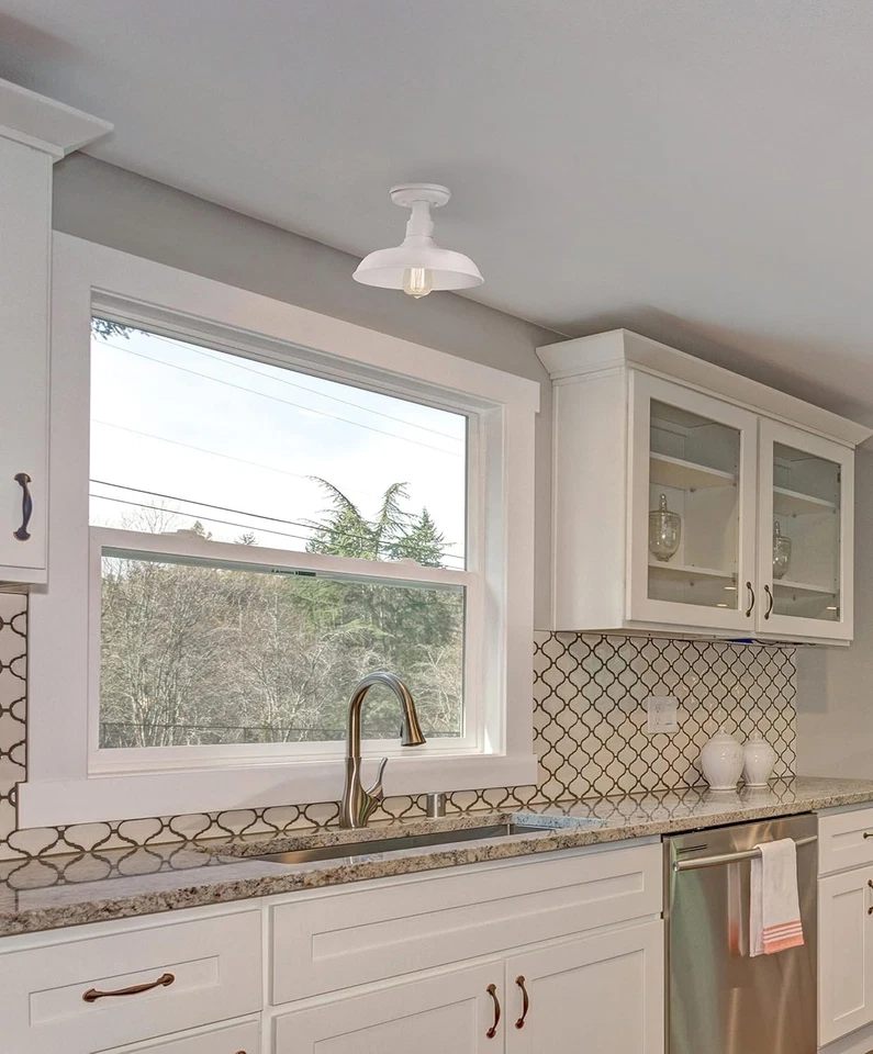 Design House 579631 Kimball Industrial Farmhouse 1-Light Indoor Semi-Flush - Image 2 of 4