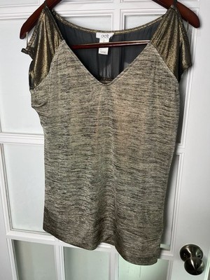 Cache Blouse Size Medium Gold