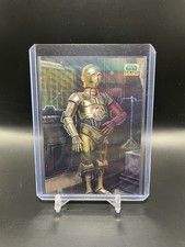 2025 Topps Star Wars Galaxy #POW-8 C-3PO Power Of The Force Wave Refractor /99!