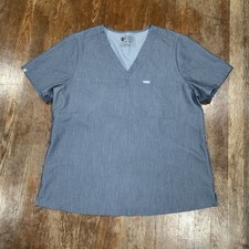FIGS Womens Size XXL Scrub Top Dark Gray Shirt Technical Collection
