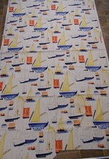 Fabric 5th Avenue Designs FOR COVINGTON Screen Printed Nautical Sailboats 56X93