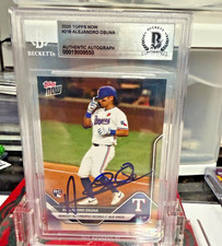 Alejandro Osuna Autograph 2025 Topps Now Rangers 1st MLB Knock RC #218 BAS COA