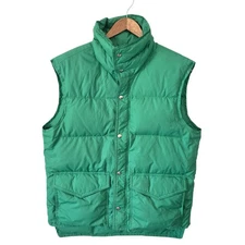 Frostline Kit Vintage Down Puffer Vest Men's Medium Green Denver Colorado USA