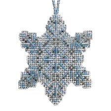 Crystal Snowflake Beaded Cross Stitch Ornament Kit Mill Hill 2020 MH212011