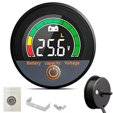 12V 24V 48V 60V 84V Voltage Meter Waterproof IP67 Battery Capacity  Lcd Digital B