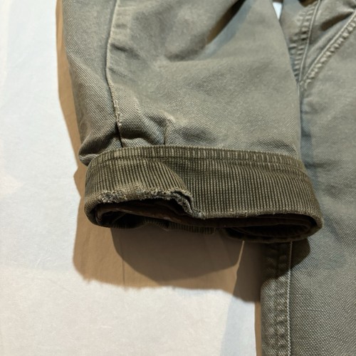 LL Bean Field Chore Sz L Green Coat Flannel Lined Elbow Corduroy PrimaLoft Mens - Picture 12 of 19