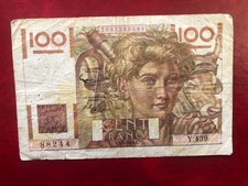 France 100 Francs Banknotes 1952 Very Good