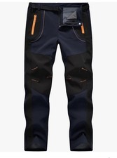 Men's Snow Ski Hiking Pants Waterproof Winter Fleece Lined Pants Camping 2XL