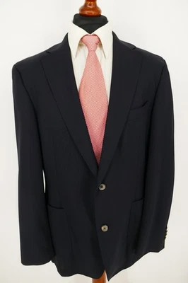 Windsor Sakko Gr.52 100% Schurwolle Blau Schwarz Black Label Top Zustand - Bild 1 von 4