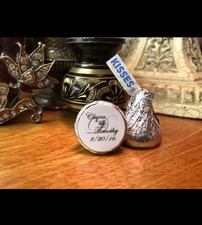 324 Personalized Overlay Wedding Invitation Hershey Kisses Labels Party Favors