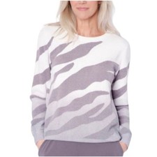 Barefoot Dreams Cozy Chic UltraLite Brown Cream Animal Print Sweater Women  s 1X