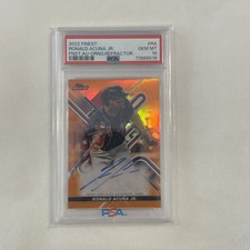 2022 Topps Finest - Ronald Acuña Jr. #FA-RA Orange Wave Refractor /25 (AU)
