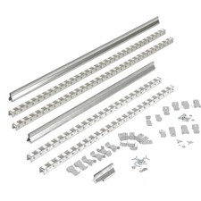 Gravity Carton Flow Roller Track Kit Double Depth 96"