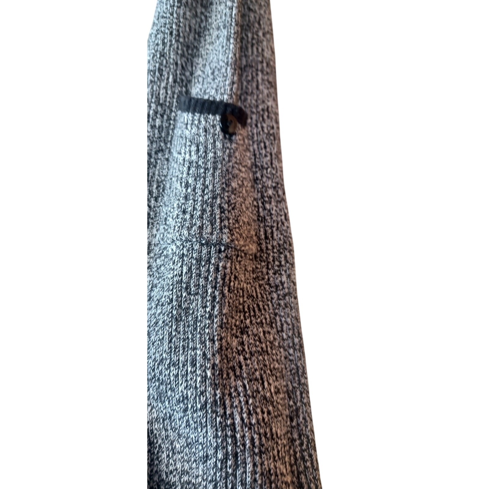 Reference Point Gray Black Marled Knit Henley Swe… - image 5