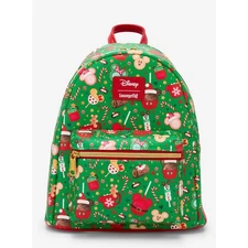 Loungefly Disney Mickey Mouse Christmas Holiday Treats Mini Backpack 