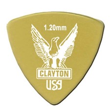 Clayton Ultem Gold Tortoise Rounded Triangle Guitar Picks - 1.20mm - 12-Pack