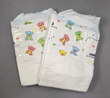 Pack of 2 New Kiddo Junior Maxi Plus 4-Tape Adult Diapers ABDL Plastic-Backed