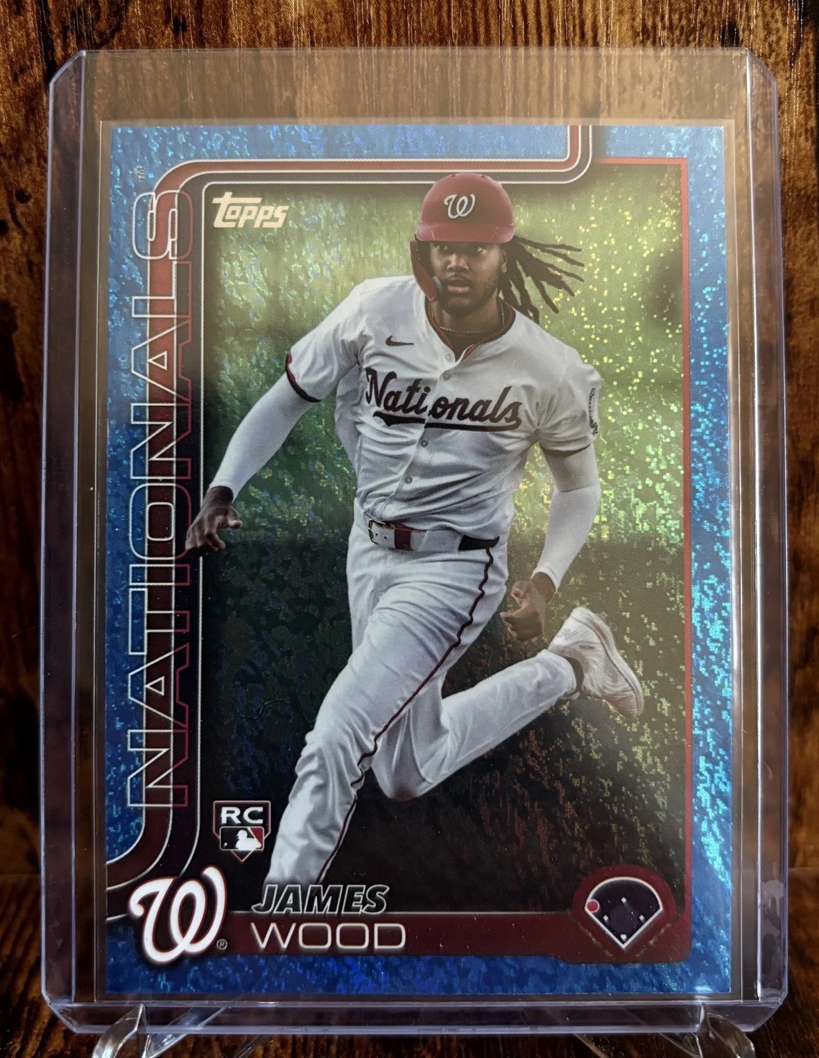 2025 Topps Series 1 - James Wood #181 Blue Holofoil 86/150 (RC)