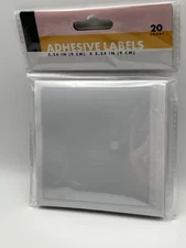 Organizing Labels Transparent Pockets w/Self-Adhesive Backing 3.54" Square 20 Ct