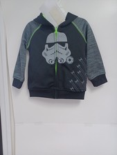 NWT Star Wars Hoodie Boys Size 2 Black/Green/White