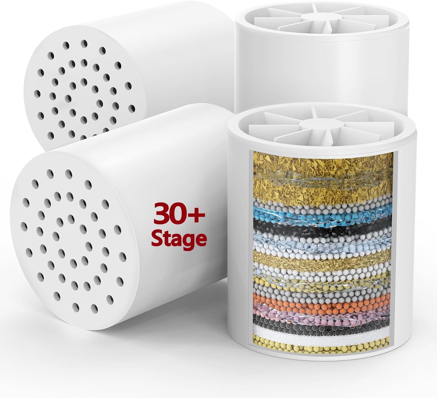 4 Stage Universal Shower Filter Replacement Cartridge 4 Pack for Hard Water