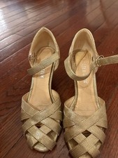 SAMMY Gold Strappy Women's Ballroom Dance Shoes