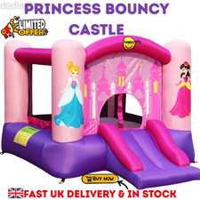 👑 Happy Hop Princess Bouncy Castle with Slide – Magical Garden Fun for Kids