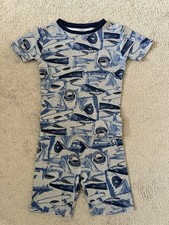 Carter's Boys 2 Piece Shark Pajama Set Snug Fit Cotton Sleepwear Size 8