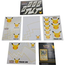 Pokemon 25th Anniversary Train On Promo Sticker Sheet Activity Pack Lot
