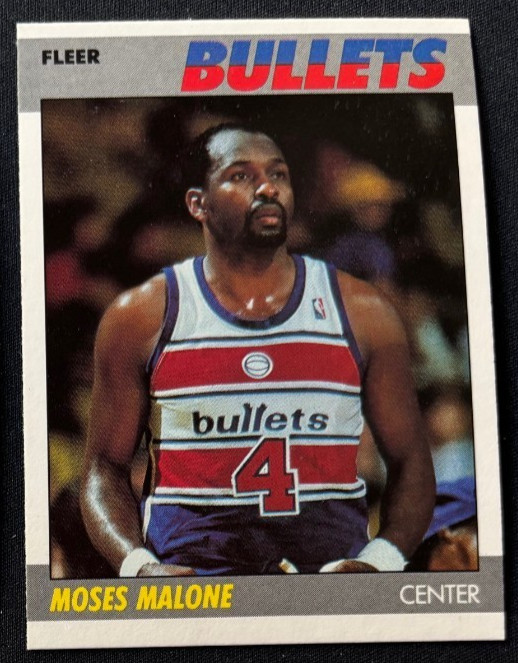 MOSES MALONE 1987-88 FLEER WASHINGTON BULLETS