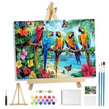 Parrot Paint by Numbers Kit Adults Beginners DIY Wall Art Home Decor 8x12"