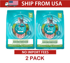 2 Pack Purina ONE Plus Indoor Advantage  Weight Control Dry Cat Food 16LB
