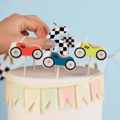 Rennwagen Kuchenkerzen - 5 Stück