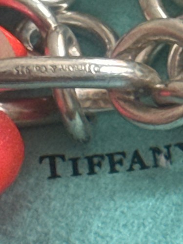 Tiffany & Co. Large Links Open Heart Clasp 7.75" Silver Bracelet with pouch - Picture 6 of 7