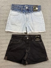 2x Art Class Girls Youth XL 14 High Rise Relaxed Denim Jean Shorts