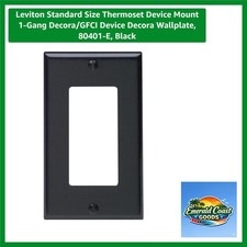 Durable 1-Gang Black Decora Wallplate with Smooth Finish and Easy Installation