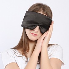 Mulberry Silk Sleep Eye Mask Blindfold Padded Shade Cover Sleeping Travel