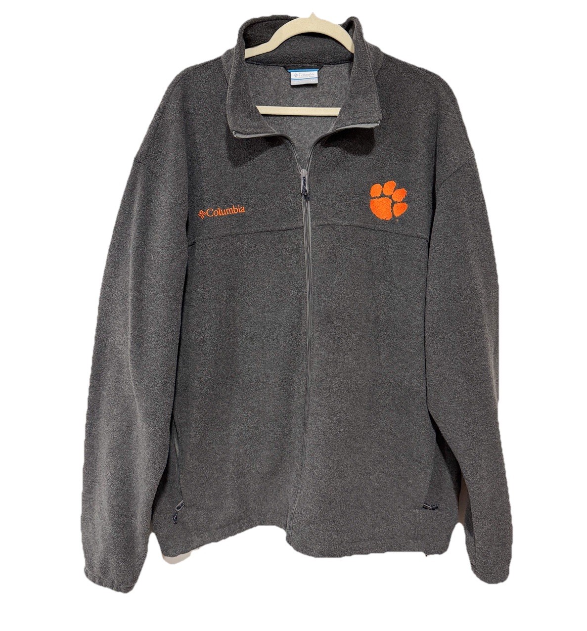 Columbia Men's Gray Clemson Tigers Flanker IV Fleece Full-Zip Jacket XXL