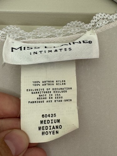 Miss Elaine Intimates Full Length Long Robe Pale Pink Vintage Medium Tie Cottage - Picture 4 of 9
