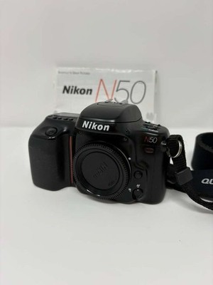 Nikon N50 35mm Film SLR Camera Body Only Tested Working w/ Strap Manual