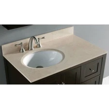Torino Roman Cream Marble Bathroom Vanity Top Suneli Madeli 36x22" MSRP $789