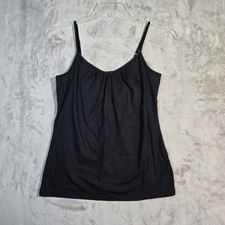 Apt 9 Womens Essentais Spaghetti Strap Cami Size M Black Stretch Layers Neutral