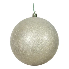 Vickerman 2.75" Plastic Ball Ornaments in Glitter Champagne Gold (Set of 12)