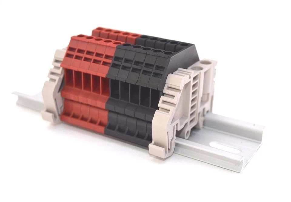 Assembly DK2.5N Red/Black 10 Gang DIN Rail Dinkle 12AWG 20A 600V - Image 2 of 3